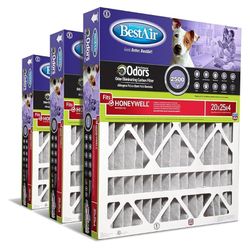 BestAir 20x25x4” PFHW2025-11CR AC Furnace Filter(Pack Of 3)