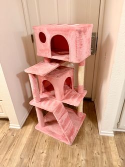 Pink Multi-Level Cat Tree Tower