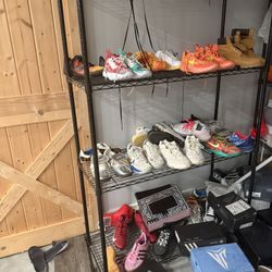 tons of shoes and basketball shoes