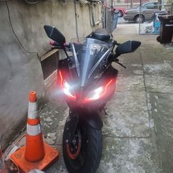 Full Size E SportBike With 2 Helmets  Bike Cover Electric Pump & Wheel Disc Alarm  Lock