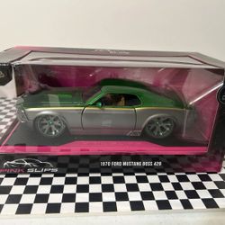 JADA 1:24 DIECAST PINK SLIPS GREEN 'Silver 1970 FORD MUSTANG BOSS 429 VHTF