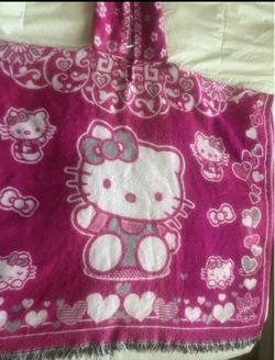 Pink Hello Kitty Hooded Poncho