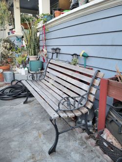 Patio wooden bench