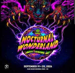Nocturnal Wonderland 2026 2 day GA ticket