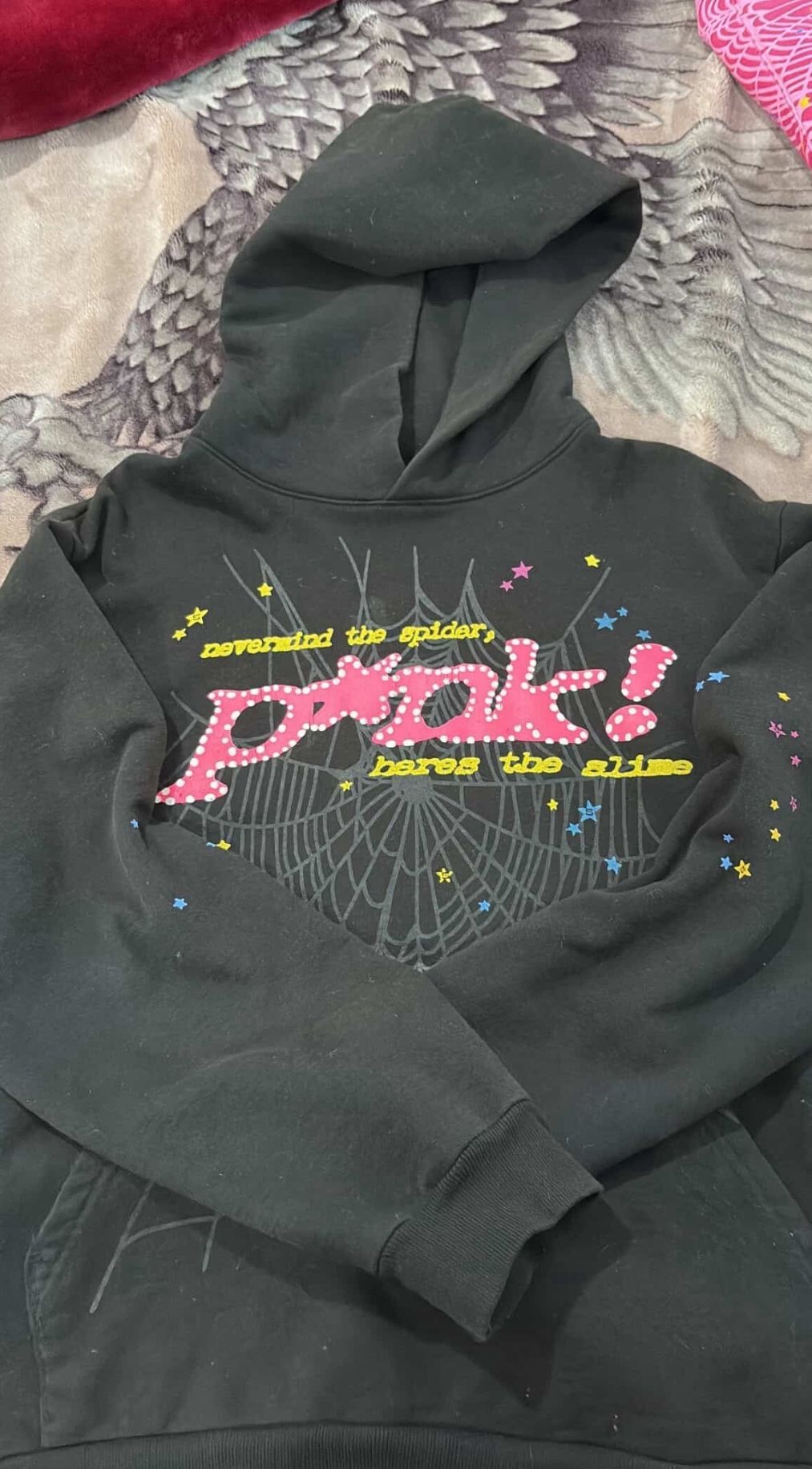 pink/spi5der hoodie