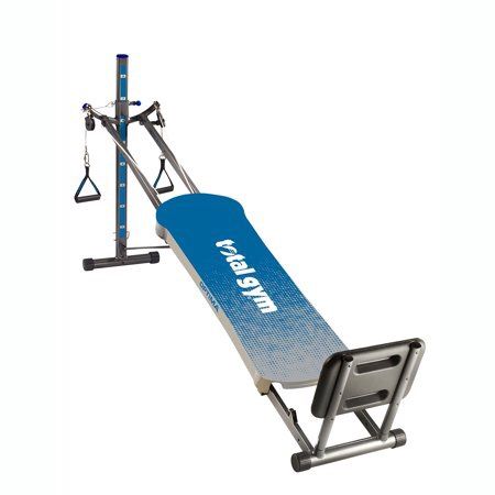 Total Gym Optima Full Body Workout Home Fitness Folding Exercise Machine, Blue