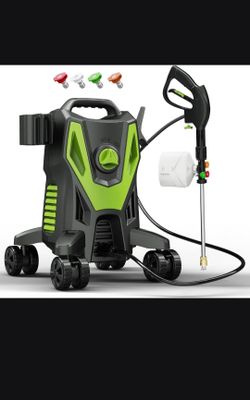 2400 PSI High Pressure Cleaner Machine Electric Pressure Washer with 4 Wheels - Green