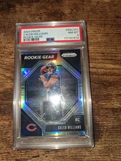 2024 Prizm Caleb Williams Rookie Gear PSA 8