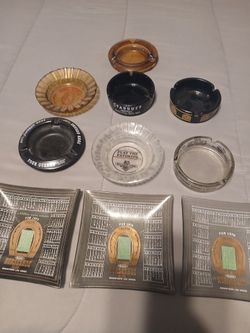 Vintage Casino Glass Ashtrays Excellent Condition