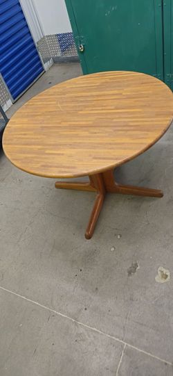 Large Round Antique Oak Table
