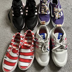 Set Of Kids Sneakers Size 3.5 Big Kid Like New