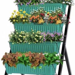  4 ft. Vertical Raised Garden Bed 5 Tier Planter Box Perfect to Grow Flowers, Vegetables, Herbs, for Outdoor and Indoor Gardening  