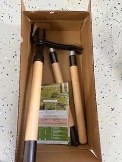 Stand Up Weed Puller Tool with Bamboo Long Handle for Garden