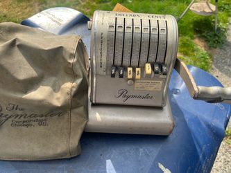 Vintage Paymaster Check Writer Machine with Cover