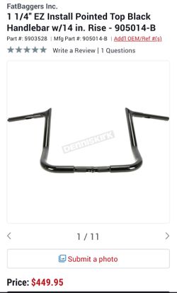 FatBaggers Inc. Black Handlebars Harley