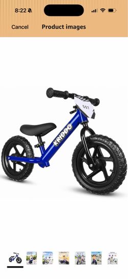 KRIDDO Kids Balance Bike Blue