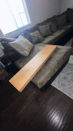 Light wood floating shelf
