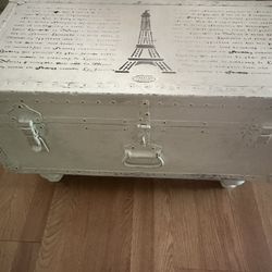 Paris Decorated Military Footlocker 