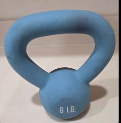 8 lb weight Kettlebell Blue Neoprene