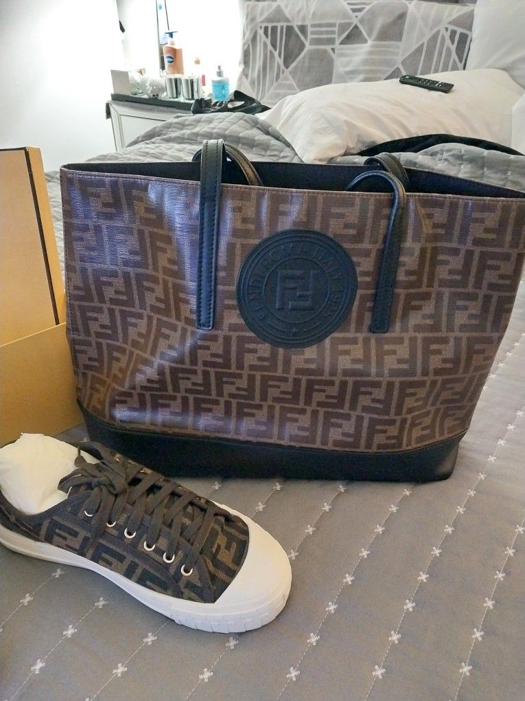 Fendi Handbag & Shoes Size 8 1/2 Women's