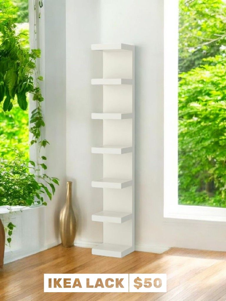 White Ikea Lack Shelf Unit 