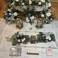 Sweet Heart Table Decorations (Sola Wood)