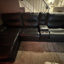 Electric Reclining Leather Sofa