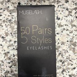 New MUSELASH 50 Pairs 5 Styles Eyelashes