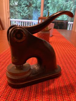 Antique Cast Iron Embosser Rolf Newman Engineer STAMP SEAL