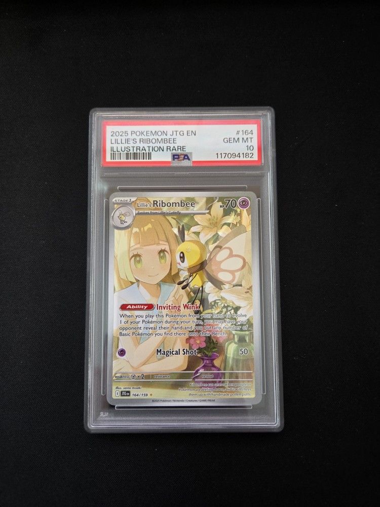 2025 POKEMON JTG EN-JOURNEY TOGETHER ILLUSTRATION RARE LILLIE'S RIBOMBEE PSA 10