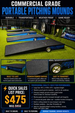 🔥 COMMERCIAL GRADE PORTABLE PITCHING MOUND – CUSTOM BUILT – LIKE NEW! 🔥