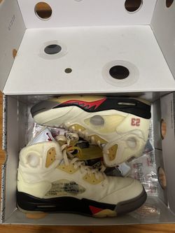 Jordan 5 Sail Off White Size 9 Used