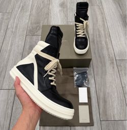 Rick Owen Geobaskets - Black Leather