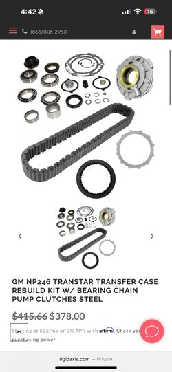 GM NP246 TRANSTAR TRANSFER CASE REBUILD KIT W/  PUMP CLUTCHES STEEL