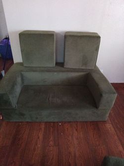 Couch, Jaxx, Moss color queen size foldable couch