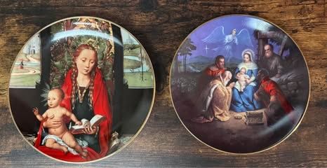 Religious Collectibles Plates Mary Jesus etc $10 for Both 