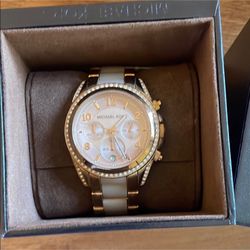 MK rose gold watch 