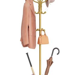 Tajsoon Coat Tree with Umbrella Holder, Coat Rack Freestanding, Coat Hangers R(3)