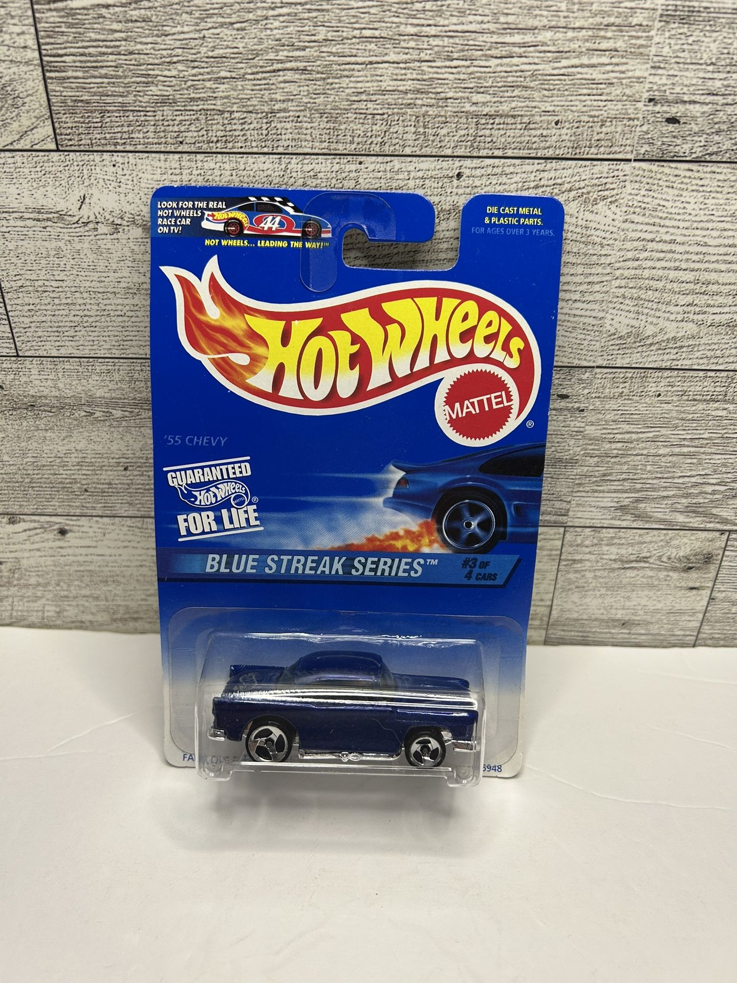 Vintage Hot wheels Blue ‘1955 Chevy / Blue Streak Series • Die Cast Metal • Made in Malays