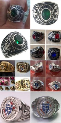 Stainless steel knights of columbus rings  ALL KOC rings sold separately SHIPPING AVAILABLE