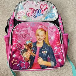 Jojo Siwa Stars bows Pink Black School Backpack