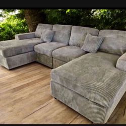 New! Super Comfy “Dual” Chaise Sofa Sectional ! 