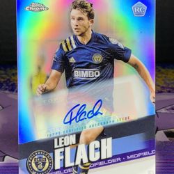 2022 Topps Chrome MLS Leon Flach Rookie Auto Union