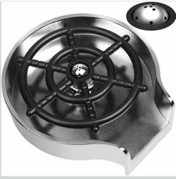 Glass Rinser for Kitchen Sink, Automatic Cup Washer, 10 Water Spraying Holes Bottle Washer, Kitchen Sink Cup Cleaner Accessories