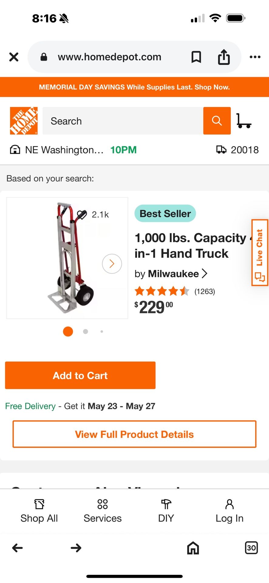 New Milwaukee 4 in 1 hand truck never used for sale .