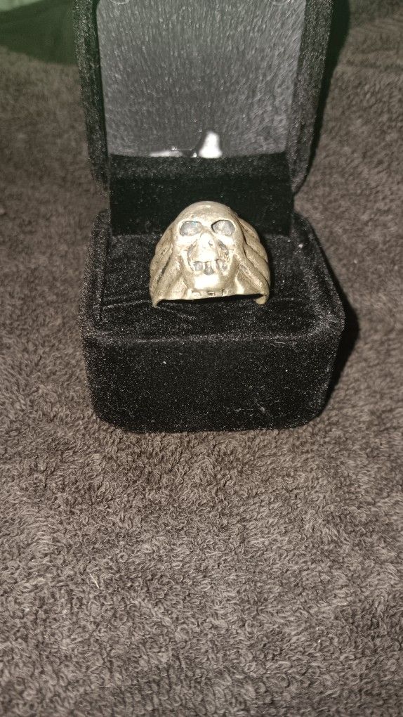 3 Sterling Silver Skull Rings..
