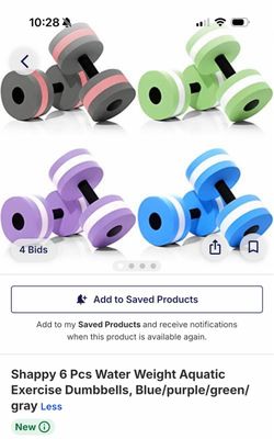 Shappy Foam Aquatic Exercise Dumbbells Set of 6