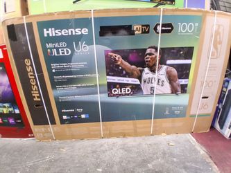 100" Uled mini led  smart 4k ultra HDTV by hisense.