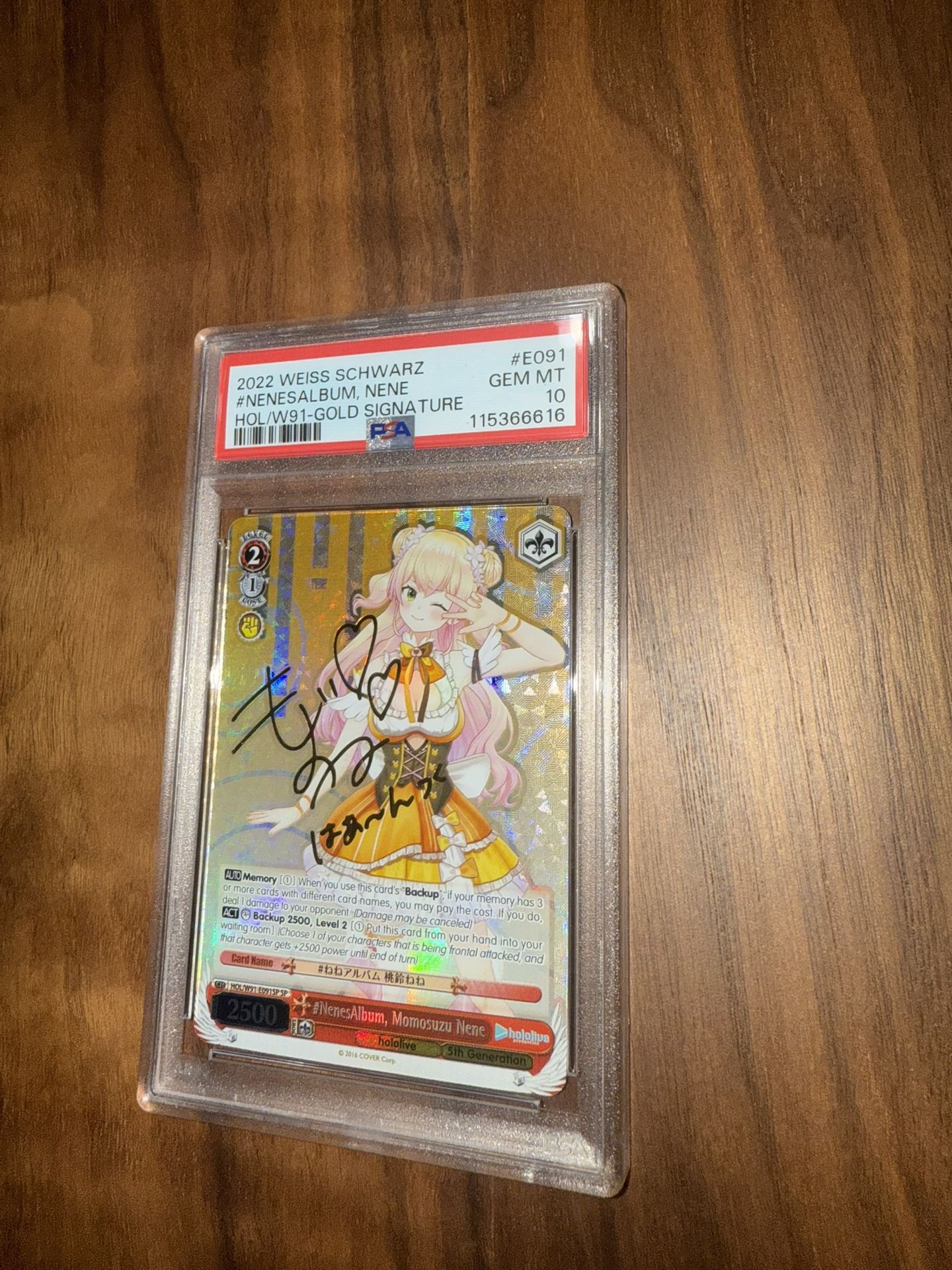 Weiss Schwarz PSA 10 Nene SP 091 Trading Card Game