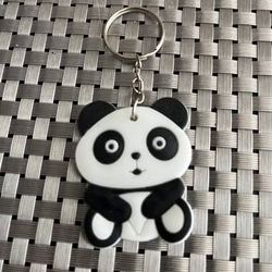 Soft Plastic Panda Key Ring